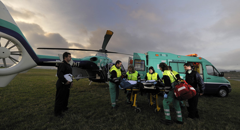 helicoptero de Emergencias en Osakidetza