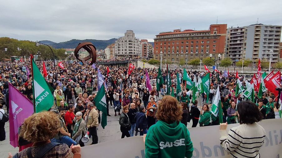 Manifestacion huelga 25 octubre BIlbao